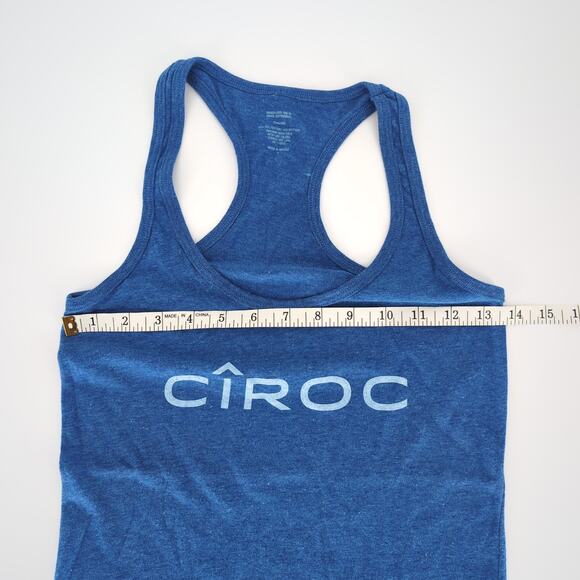 Ciroc Blue Graphic Tee Tangerine Racerback Tank Top with White Logo- Size S -GUC - Picture 9 of 11